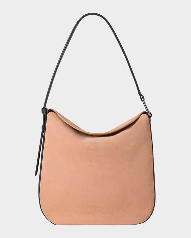 Anna Medium Nubuck Leather Hobo Bag